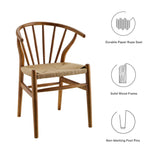 Elliot Spindle Wood Dining Side Chair in Walnut
