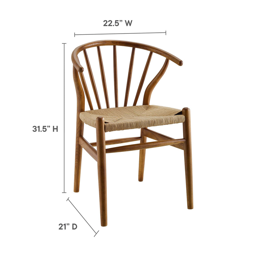 Elliot Spindle Wood Dining Side Chair in Walnut