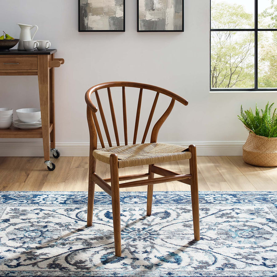 Elliot Spindle Wood Dining Side Chair in Walnut