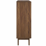 Vera Three-Tier Display Storage Cabinet Stand in Walnut