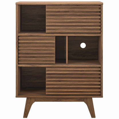 Render Three-Tier Display Storage Cabinet Stand by Furniture For America
