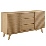 Vera 63" Sideboard Buffet Table or TV Stand in Oak