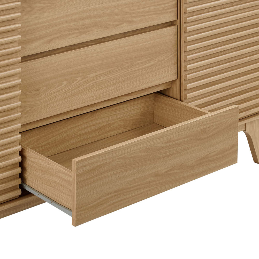Vera 63" Sideboard Buffet Table or TV Stand in Oak