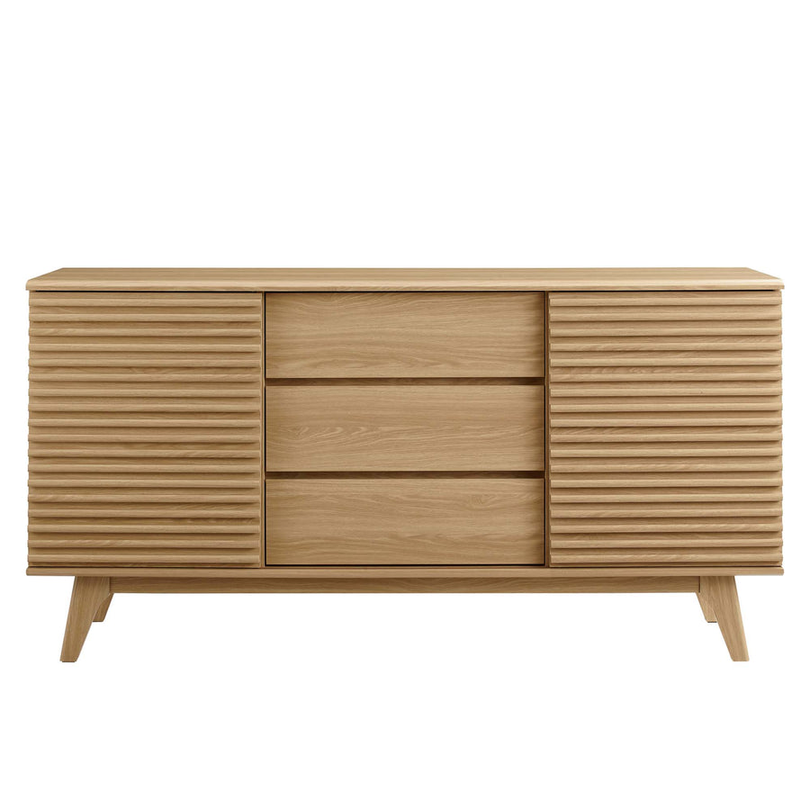 Vera 63" Sideboard Buffet Table or TV Stand in Oak