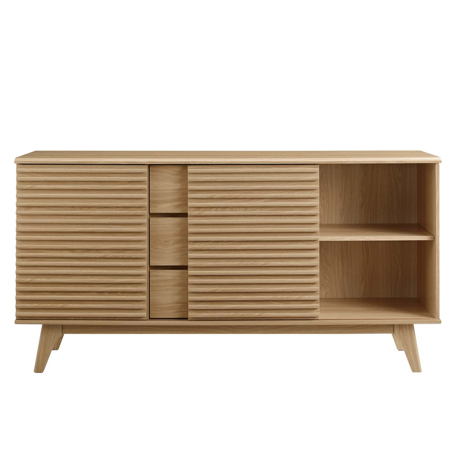 Vera 63" Sideboard Buffet Table or TV Stand in Oak