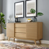 Vera 63" Sideboard Buffet Table or TV Stand in Oak