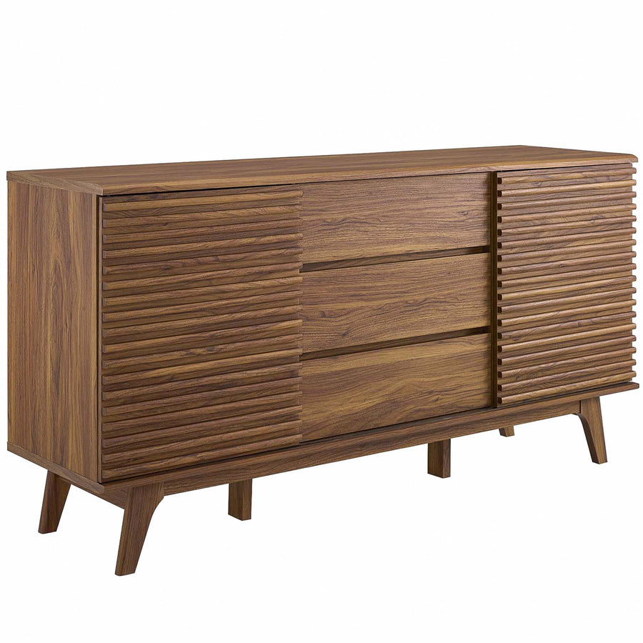 Vera 63" Sideboard Buffet Table or TV Stand in Walnut