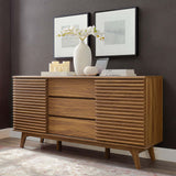 Vera 63" Sideboard Buffet Table or TV Stand in Walnut