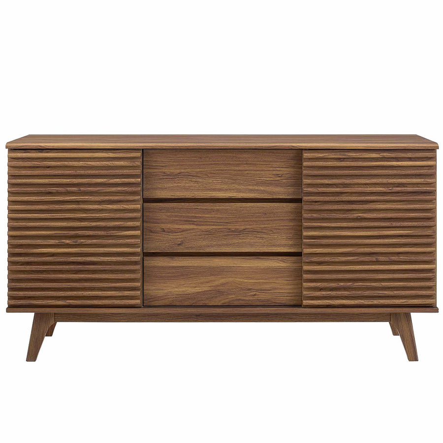 Vera 63" Sideboard Buffet Table or TV Stand in Walnut