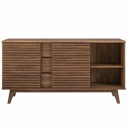 Render 63" Sideboard Buffet Table or TV Stand in Walnut