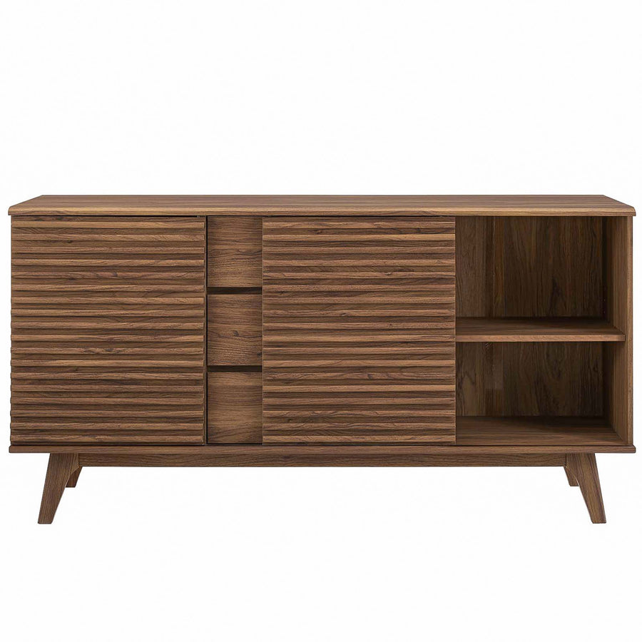 Vera 63" Sideboard Buffet Table or TV Stand in Walnut