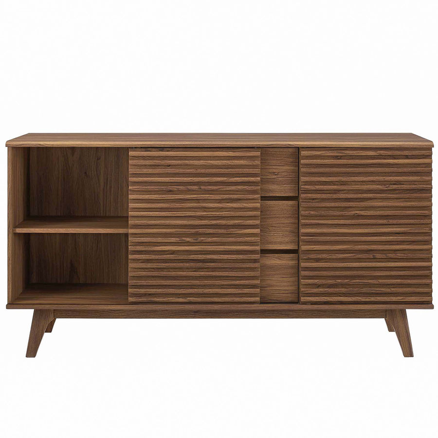 Vera 63" Sideboard Buffet Table or TV Stand in Walnut