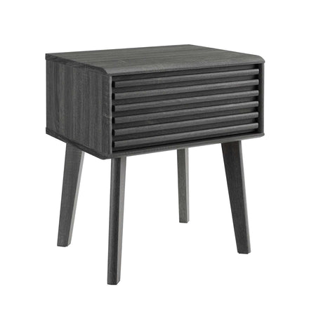 Render End Table in Charcoal
