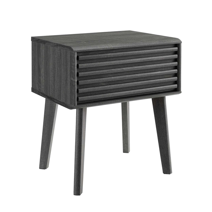 Vera End Table in Charcoal