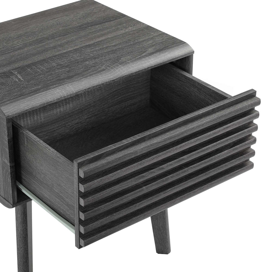 Vera End Table in Charcoal
