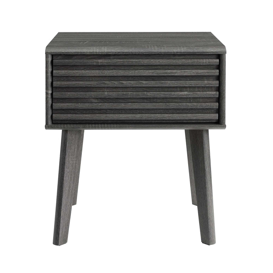 Vera End Table in Charcoal