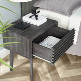 Vera End Table in Charcoal