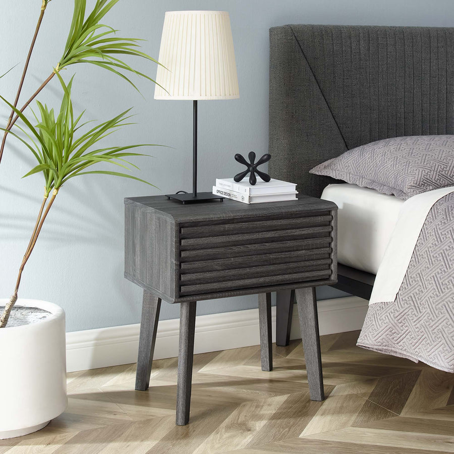Vera End Table in Charcoal