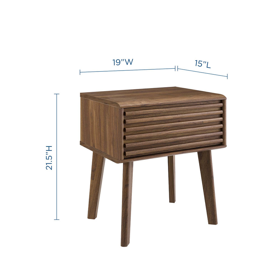 Vera End Table in Walnut