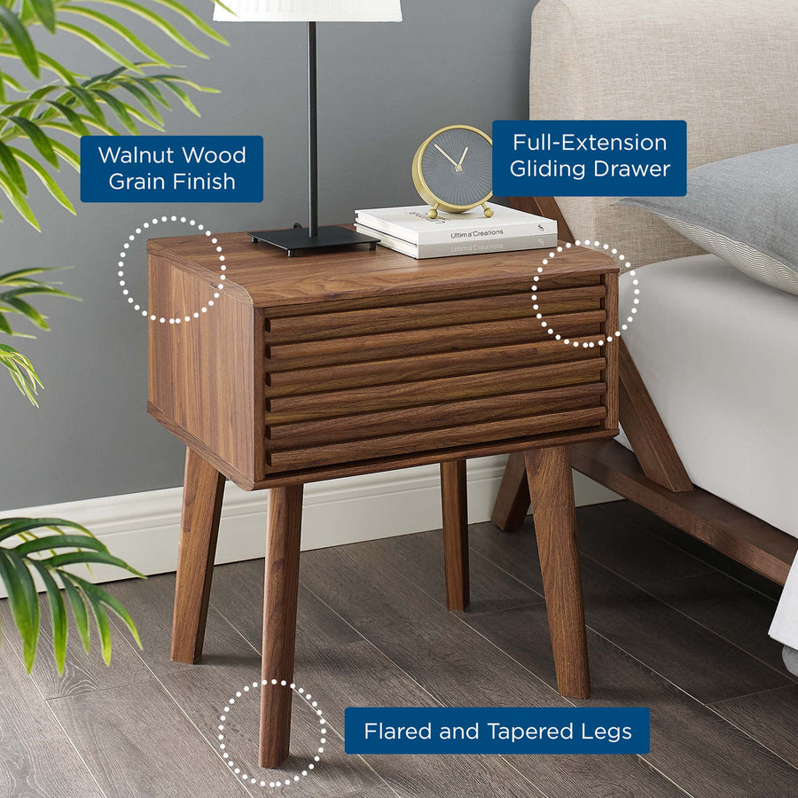 Vera End Table in Walnut