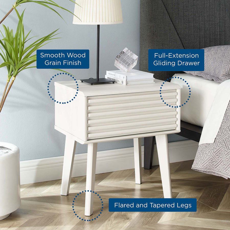 Vera End Table in White