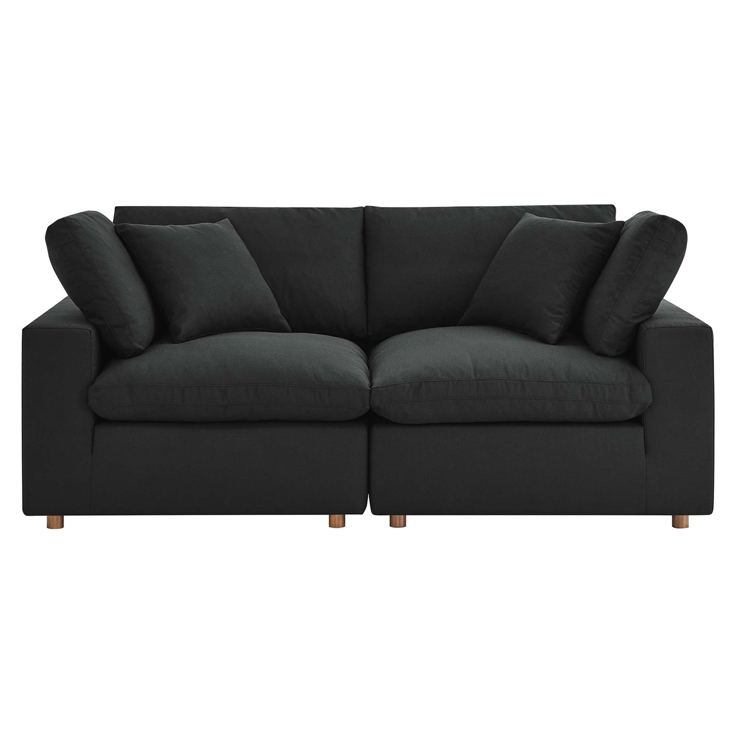 Commix 2 Piece Down Filled Overstuffed Sectional Sofa Set by Furniture for America