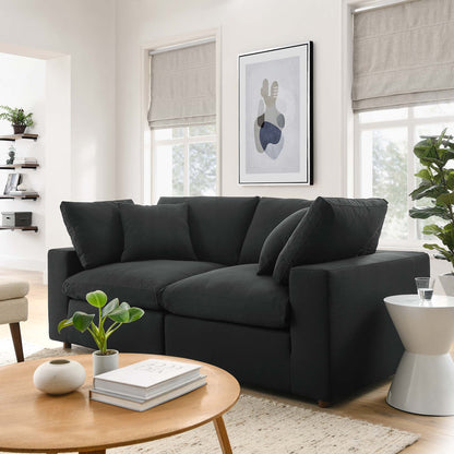 Commix 2 Piece Down Filled Overstuffed Sectional Sofa Set by Furniture for America