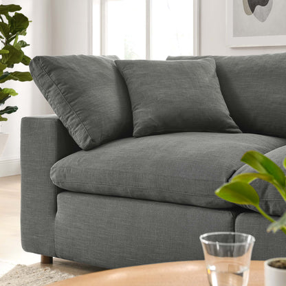 Commix 2 Piece Down Filled Overstuffed Sectional Sofa Set by Furniture for America