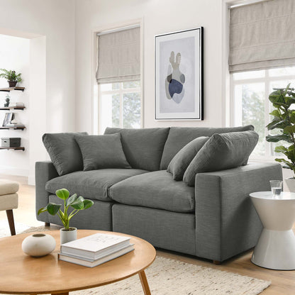 Commix 2 Piece Down Filled Overstuffed Sectional Sofa Set by Furniture for America
