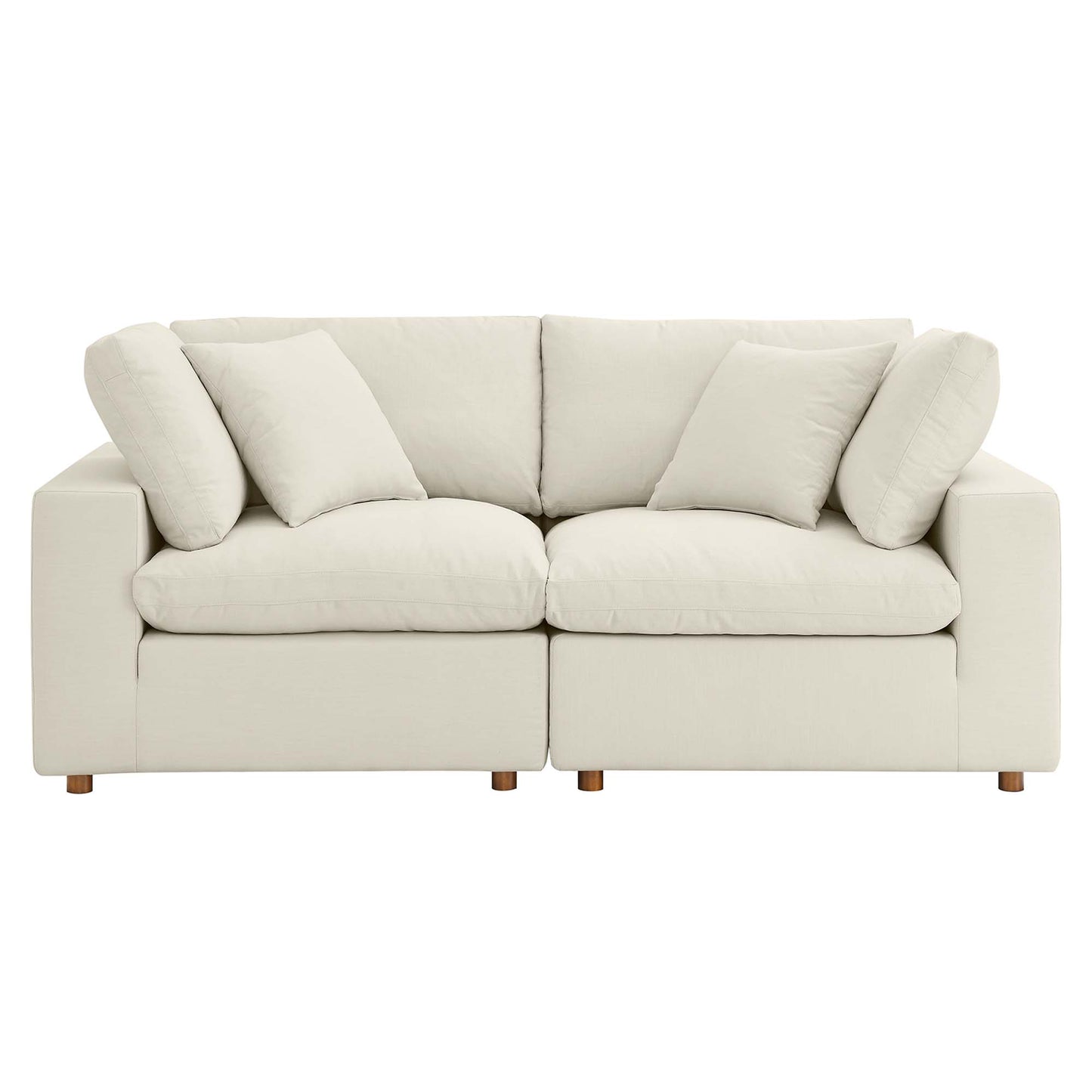 Commix 2 Piece Down Filled Overstuffed Sectional Sofa Set by Furniture for America