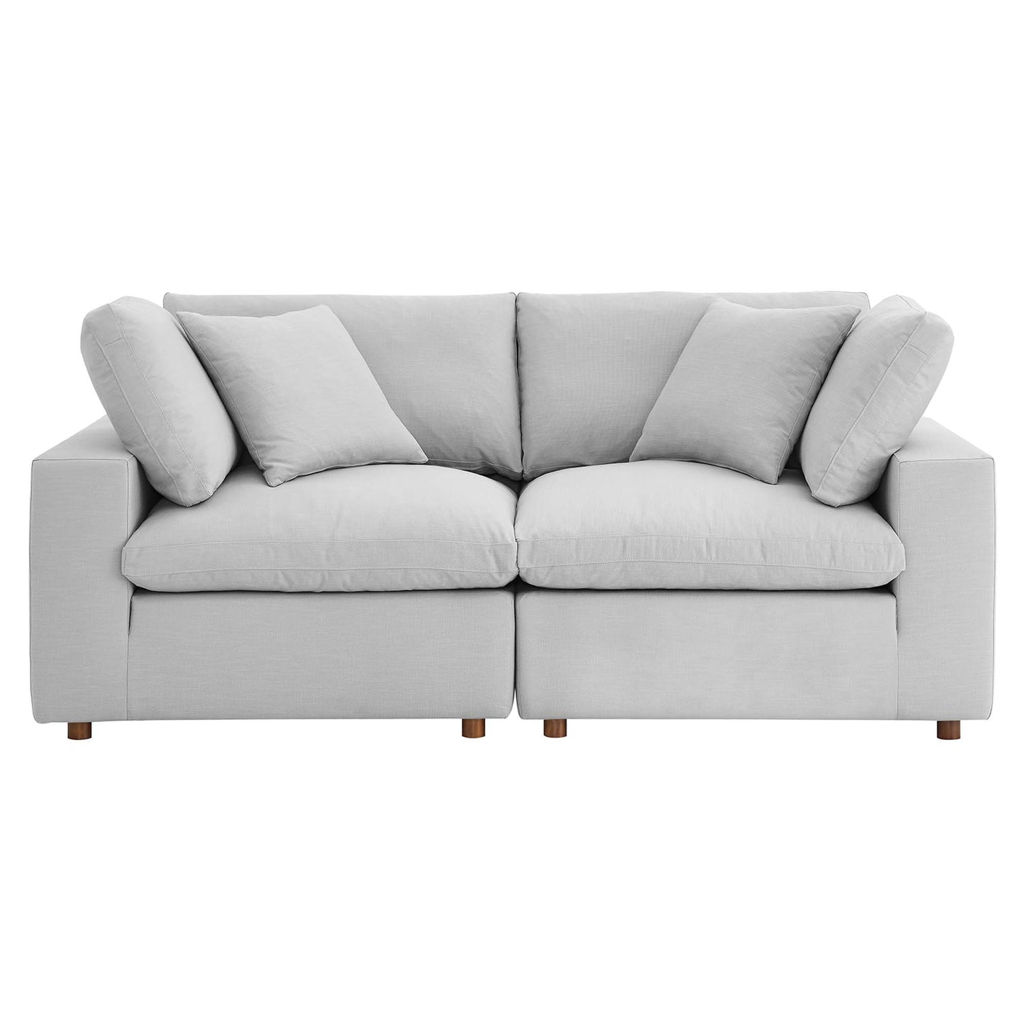 Commix 2 Piece Down Filled Overstuffed Sectional Sofa Set by Furniture for America