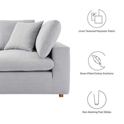 Commix 2 Piece Down Filled Overstuffed Sectional Sofa Set by Furniture for America