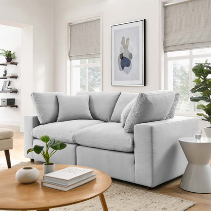 Commix 2 Piece Down Filled Overstuffed Sectional Sofa Set by Furniture for America