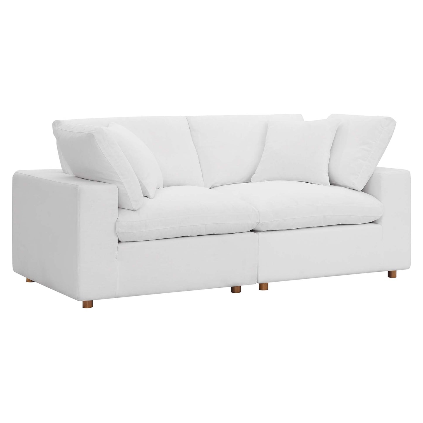 Commix 2 Piece Down Filled Overstuffed Sectional Sofa Set by Furniture for America