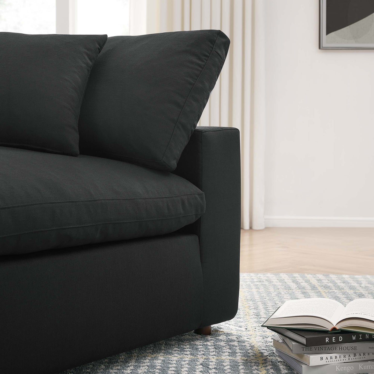 Commix 3 Piece Down Filled Overstuffed Sectional Sofa Set by Furniture for America