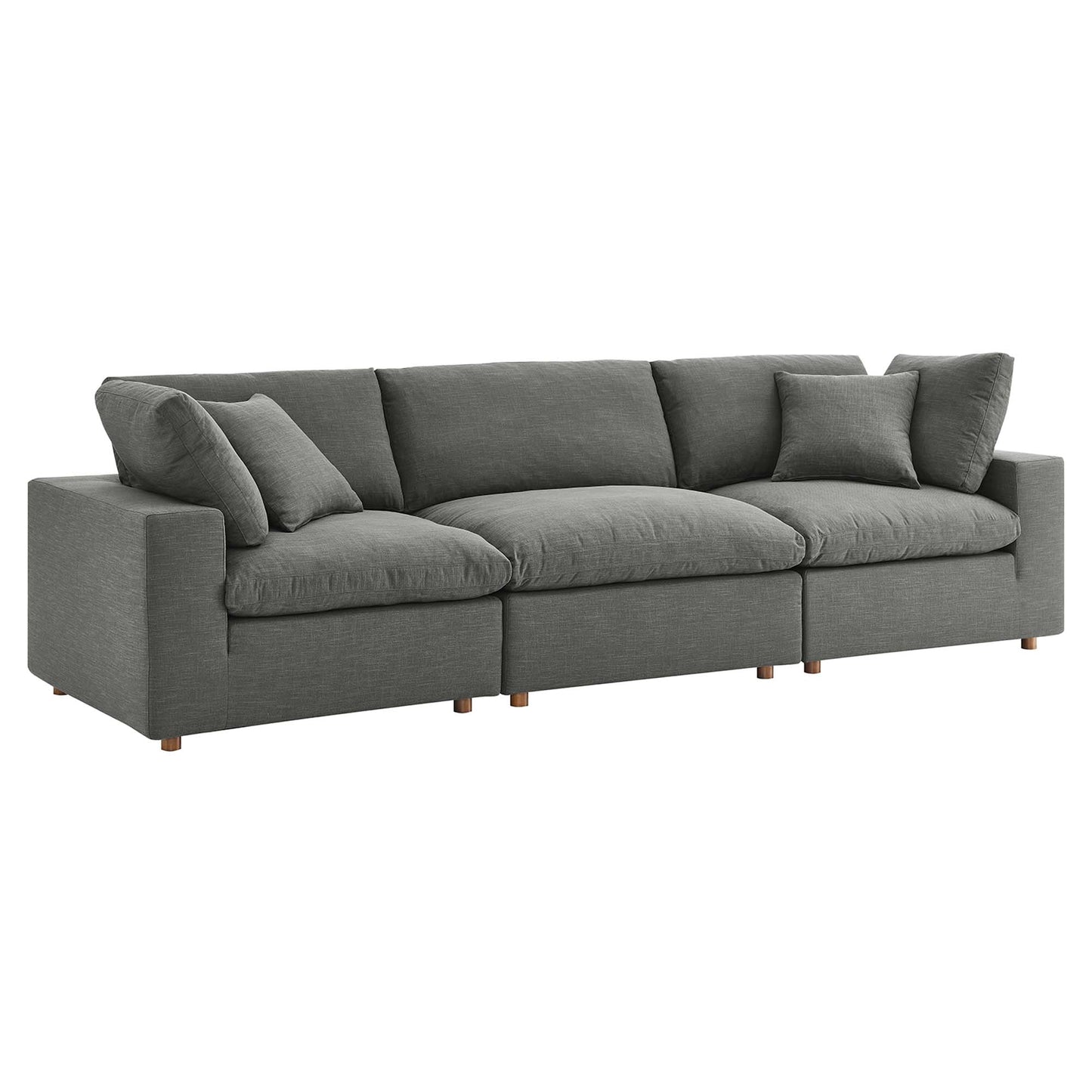 Commix 3 Piece Down Filled Overstuffed Sectional Sofa Set by Furniture for America
