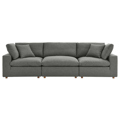 Commix 3 Piece Down Filled Overstuffed Sectional Sofa Set by Furniture for America