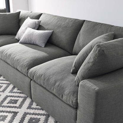 Commix 3 Piece Down Filled Overstuffed Sectional Sofa Set by Furniture for America