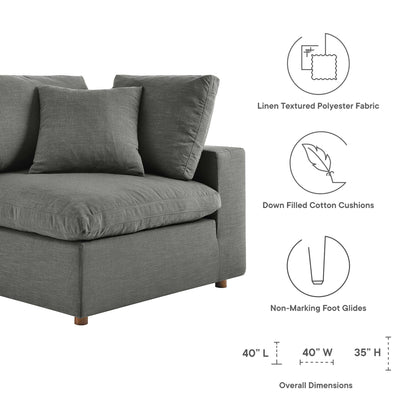 Commix 3 Piece Down Filled Overstuffed Sectional Sofa Set by Furniture for America