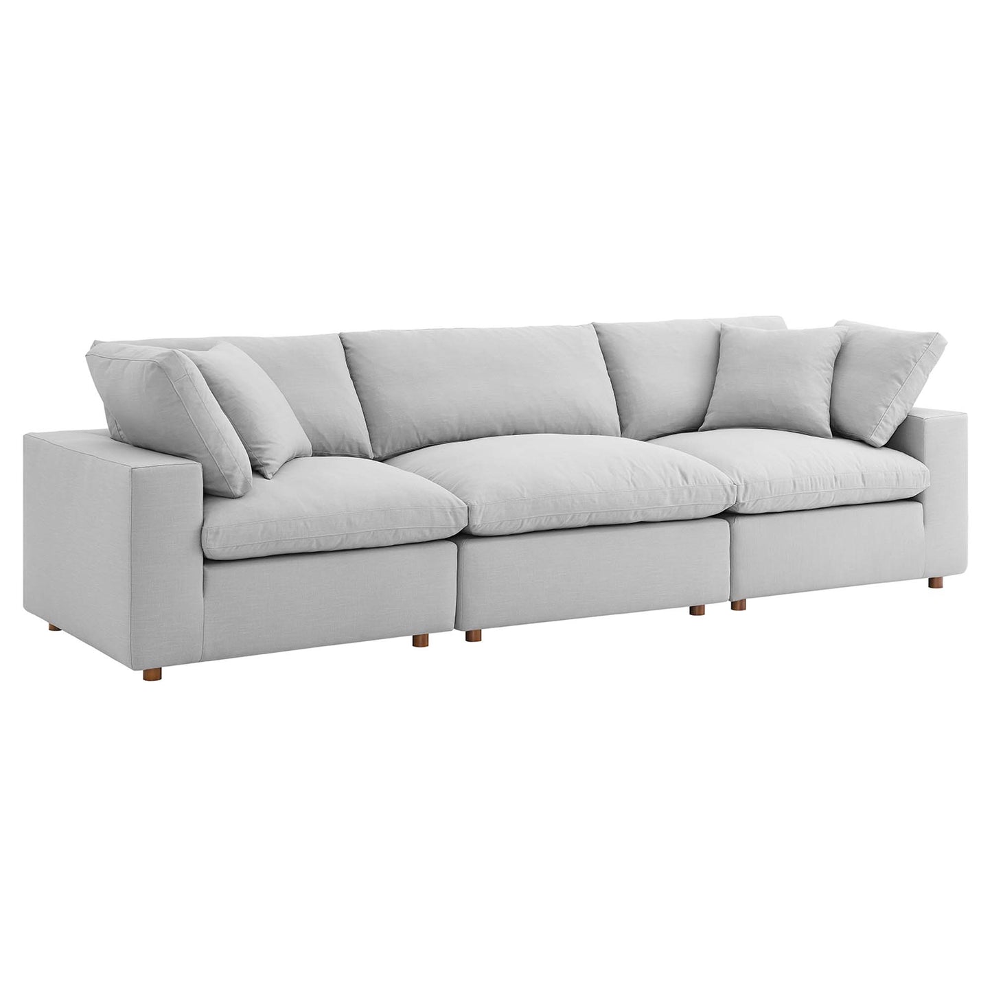 Commix 3 Piece Down Filled Overstuffed Sectional Sofa Set by Furniture for America