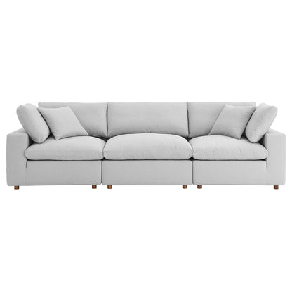 Commix 3 Piece Down Filled Overstuffed Sectional Sofa Set by Furniture for America