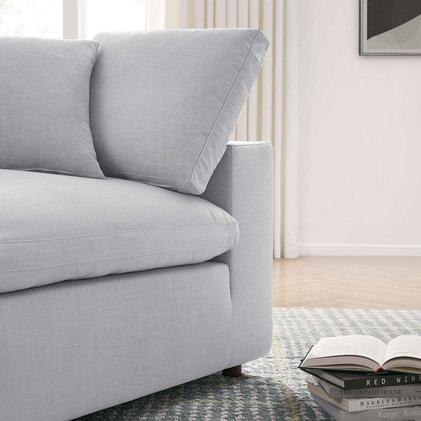 Commix 3 Piece Down Filled Overstuffed Sectional Sofa Set by Furniture for America