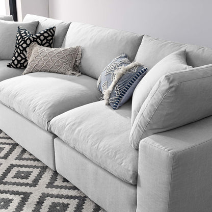 Commix 3 Piece Down Filled Overstuffed Sectional Sofa Set by Furniture for America