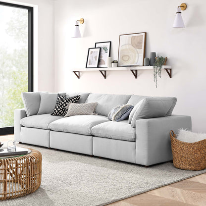 Commix 3 Piece Down Filled Overstuffed Sectional Sofa Set by Furniture for America