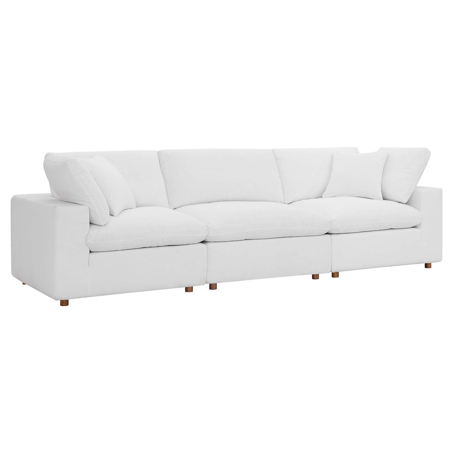 Commix 3 Piece Down Filled Overstuffed Sectional Sofa Set by Furniture for America