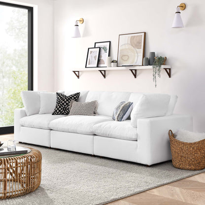 Commix 3 Piece Down Filled Overstuffed Sectional Sofa Set by Furniture for America
