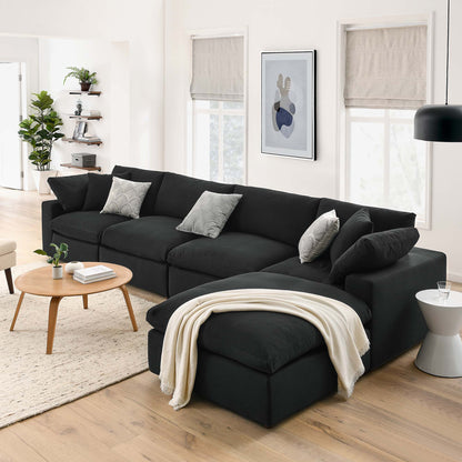 Commix 5 Piece Down Filled Overstuffed Sectional Sofa Set by Furniture for America