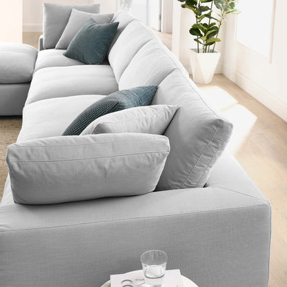 Commix 5 Piece Down Filled Overstuffed Sectional Sofa Set by Furniture for America