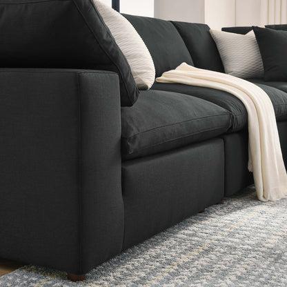 Commix 5 Piece Down Filled Overstuffed Sectional Sofa by Furniture for America