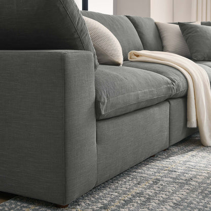 Commix 5 Piece Down Filled Overstuffed Sectional Sofa by Furniture for America